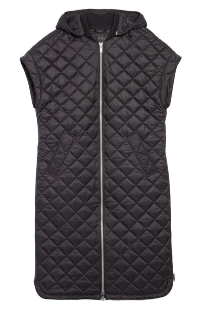 Shop Moose Knuckles Allister 2.0 Recycled Nylon Hooded Vest In Black