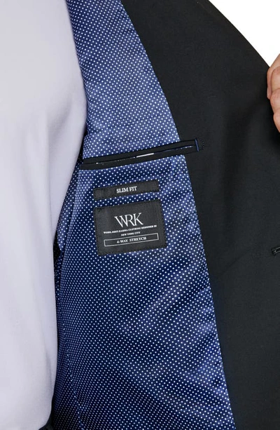 Wrk Best Solid Slim Fit Suit In Black