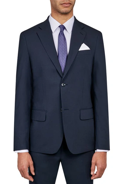 Wrk Slim Fit Performance Suit In Navy