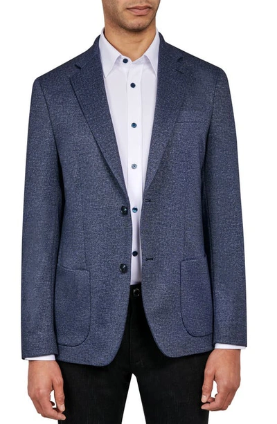 Shop Wrk Slim Fit Textured Stretch Knit Sportcoat In Navy