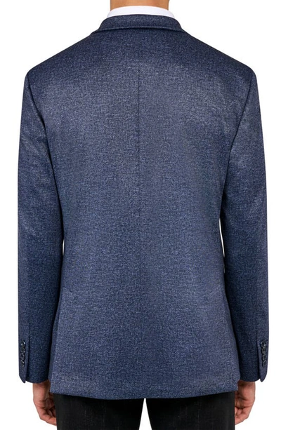 Shop Wrk Slim Fit Textured Stretch Knit Sportcoat In Navy