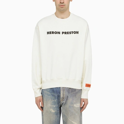 Shop Heron Preston | Logo Detail White Sweatshirt