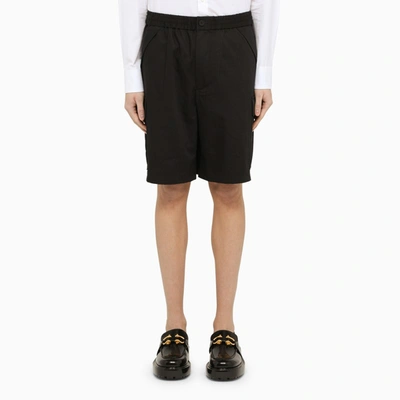 Shop Burberry | Cotton Cargo Bermuda Shorts In Black