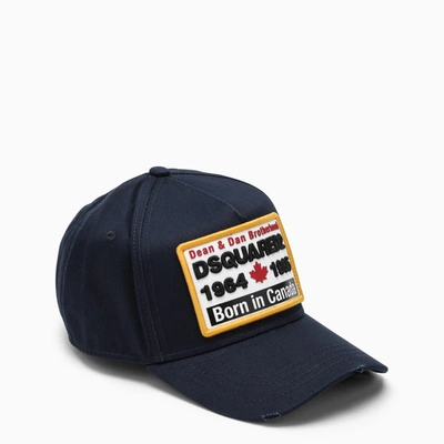 Shop Dsquared2 | Blue Canvas Hat With Logo