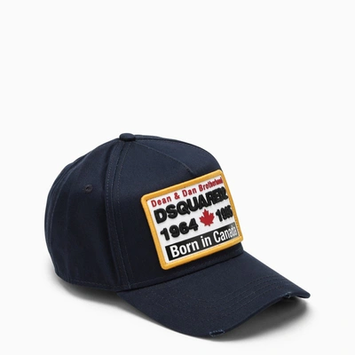 Dsquared2 Logo-patch Baseball Cap In Blue