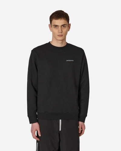 Shop Patagonia Fitz Roy Icon Uprisal Crewneck Sweatshirt In Black