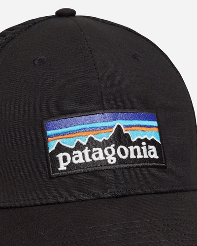 Shop Patagonia P-6 Logo Lopro Trucker Hat In Black