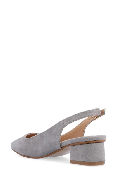 Shop Journee Collection Sylvia Slingback Pump In Grey