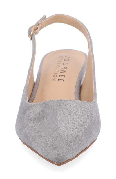 Shop Journee Collection Sylvia Slingback Pump In Grey