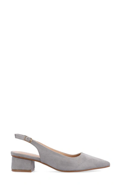 Shop Journee Collection Sylvia Slingback Pump In Grey