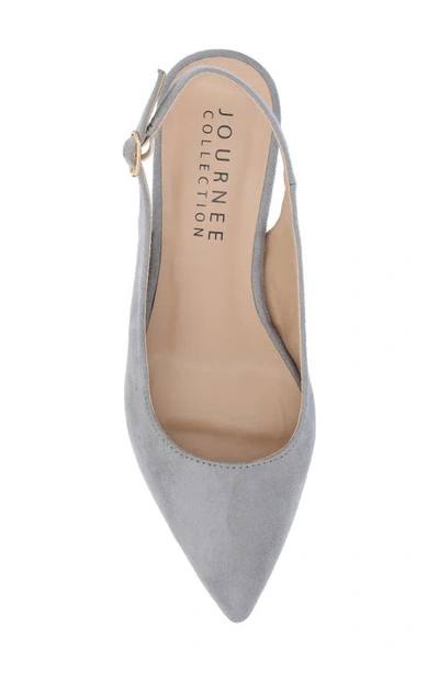 Shop Journee Collection Sylvia Slingback Pump In Grey