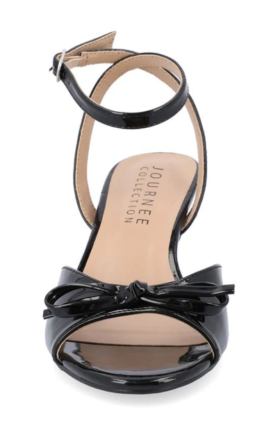 Journee Collection Jennifer Bow Ankle Strap Sandal In Black