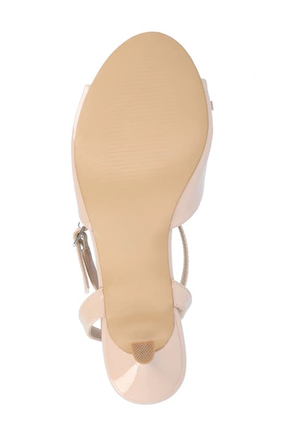 Journee Collection Jennifer Bow Ankle Strap Sandal In Nude
