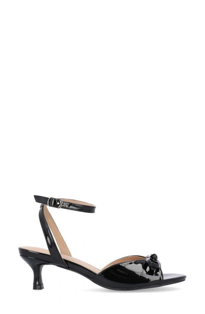 Shop Journee Collection Jennifer Bow Ankle Strap Sandal In Black