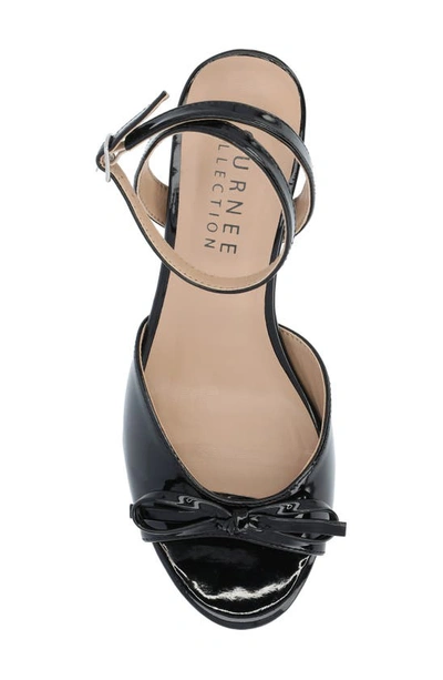 Journee Collection Jennifer Bow Ankle Strap Sandal In Black