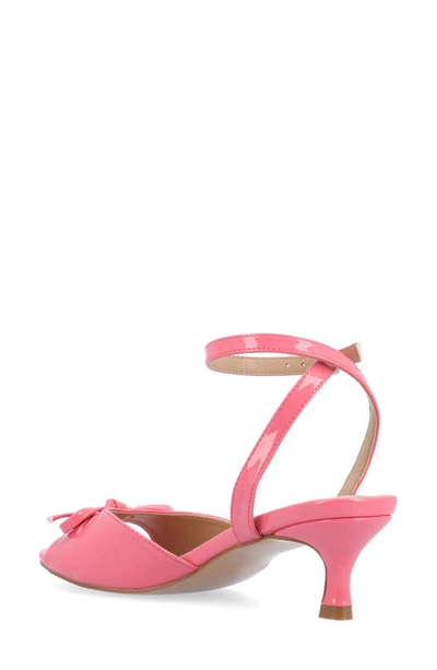 Journee Collection Jennifer Bow Ankle Strap Sandal In Pink