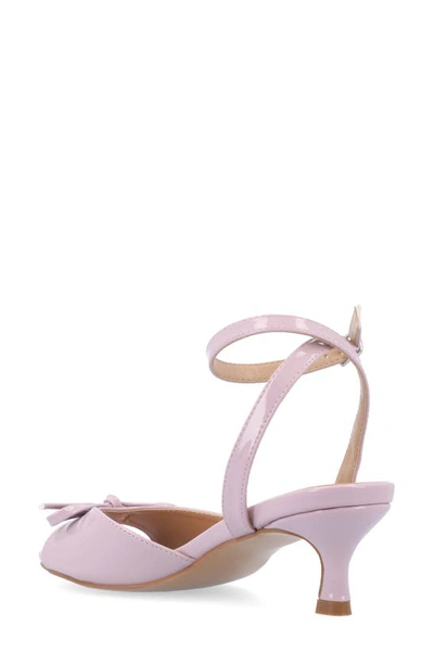 Journee Collection Jennifer Bow Ankle Strap Sandal In Purple