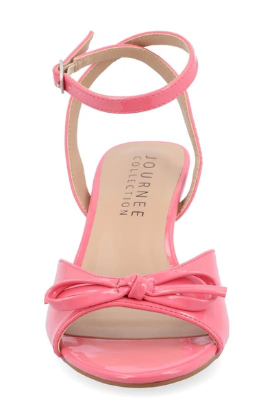 Journee Collection Jennifer Bow Ankle Strap Sandal In Pink