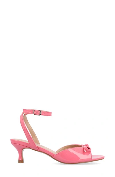 Journee Collection Jennifer Bow Ankle Strap Sandal In Pink