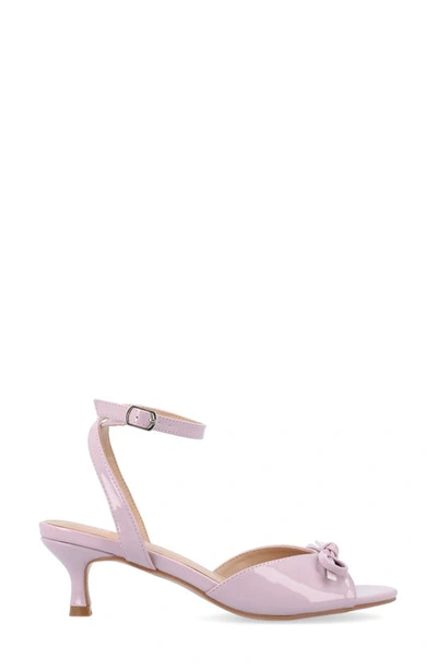 Journee Collection Jennifer Bow Ankle Strap Sandal In Purple