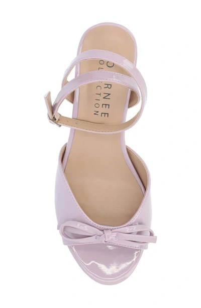 Journee Collection Jennifer Bow Ankle Strap Sandal In Purple
