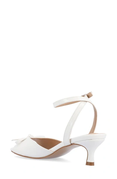Journee Collection Jennifer Bow Ankle Strap Sandal In White