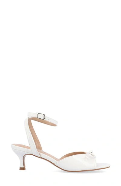 Journee Collection Jennifer Bow Ankle Strap Sandal In White