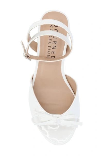 Journee Collection Jennifer Bow Ankle Strap Sandal In White