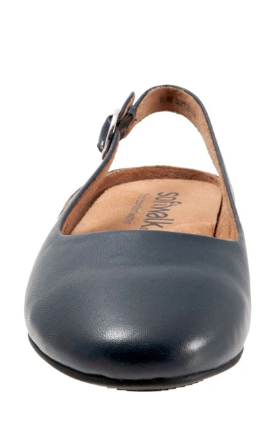 Softwalk Sandy Slingback Flat Sandal In Navy
