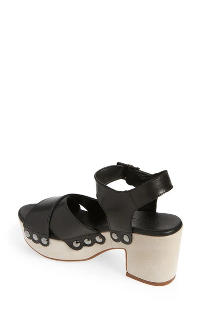 Shop Chocolat Blu Gretta Block Heel Platform Sandal In Black Leather