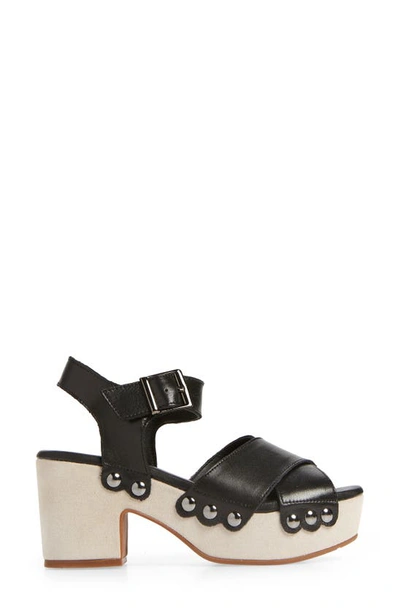 Shop Chocolat Blu Gretta Block Heel Platform Sandal In Black Leather