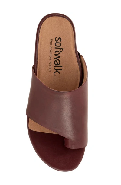 Softwalk Corsica Slide Sandal In Mahogany