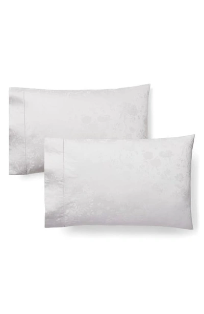 Shop Ralph Lauren Bethany Set Of 2 350 Thread Count Organic Cotton Pillowcases In Platinum