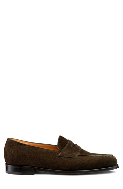 John Lobb Lopez Penny Loafer In Brown