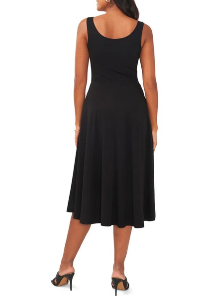 Chaus Fit & Flare Tank Midi Dress In Black