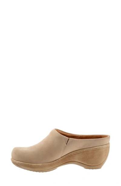 Shop Softwalk Madison Clog In Beige Nubuck