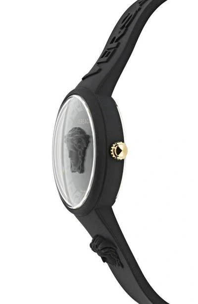 Shop Versace Medusa Pop Silicone Watch, 39mm In Black
