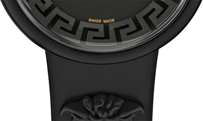 Shop Versace Medusa Pop Silicone Watch, 39mm In Black