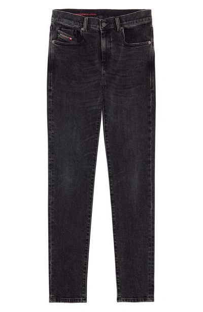 Shop Diesel D-strukt Slim Fit Stretch Jeans In Black