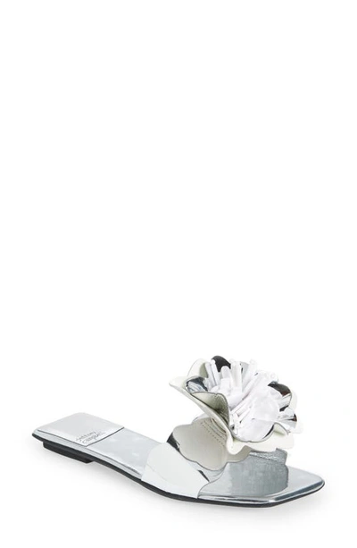 Shop Jeffrey Campbell Bloomsday Sandal In Silver White Combo