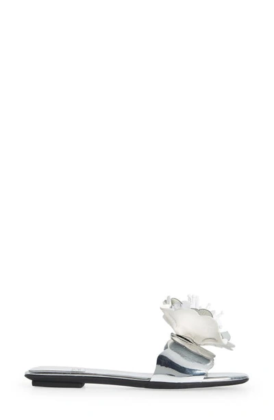 Shop Jeffrey Campbell Bloomsday Sandal In Silver White Combo