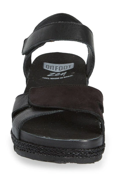 On Foot Cynara Espadrille Sandal In Negre Black