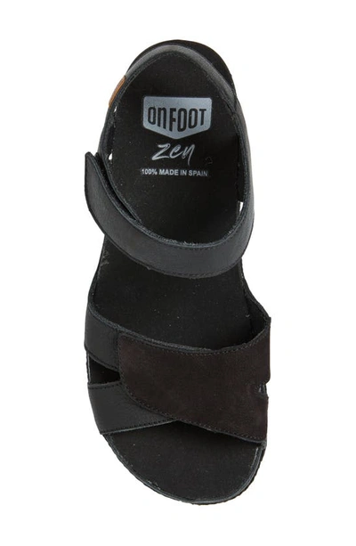 On Foot Cynara Espadrille Sandal In Negre Black