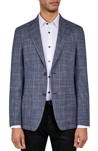 Shop Wrk W.r.k Slim Fit Navy Plaid Sport Coat