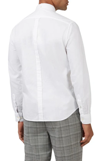 Shop Ben Sherman Organic Cotton Button-down Oxford Shirt In White