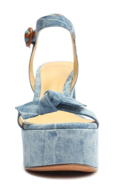 Shop Alexandre Birman Clarita Denim Platform Sandal In Acid Denim Washed