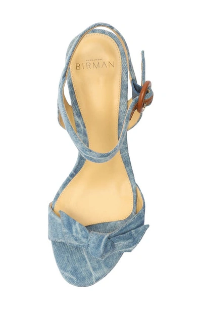 Shop Alexandre Birman Clarita Denim Platform Sandal In Acid Denim Washed