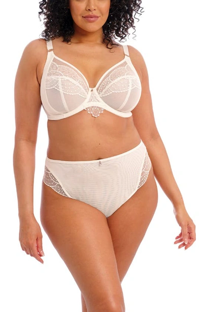 Elomi Priya Full Figure Underwire Plunge Bra In Vanilla