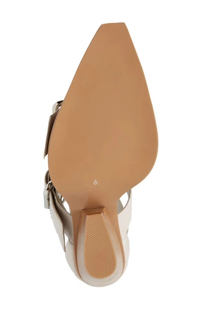 Jeffrey Campbell Emilia Buckle Cutout Boot In Ivory/ Silver