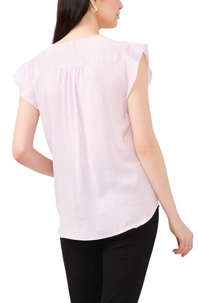 Chaus Flutter Sleeve Blouse In Corsage Pink
